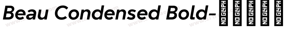 Beau Condensed Bold字体转换